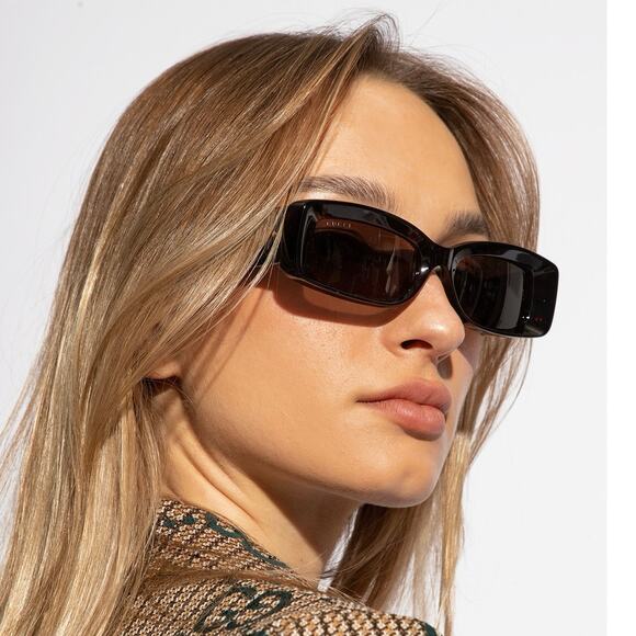 NEW Gucci Tortoiseshell‎ Rectangular Sunglasses Brown Luxe Designer Statement main image 10